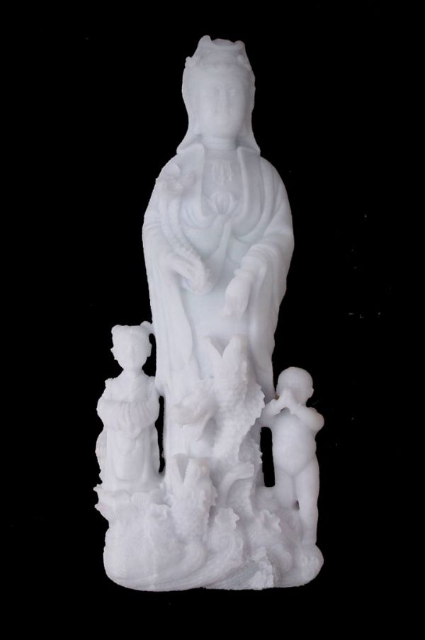Impressively Domestic KWAN-YIM Holding Her Child While Protected by a Dragon