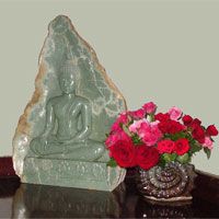 Impressively Beautiful Large-Decor Sukhothai Buddha With  "Earth  Witness" Mudra