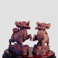 Luxurious Pair of Chinese Uniorns