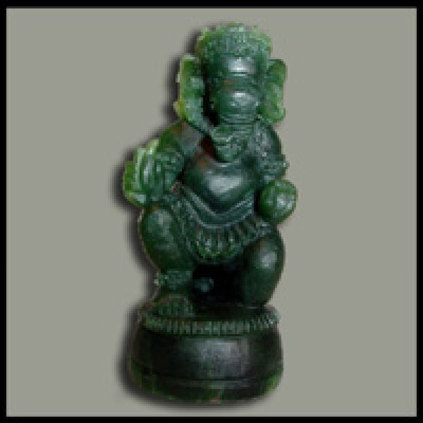 Gorgeously Hallowedl Lord Ganesha Kneeling Pensively